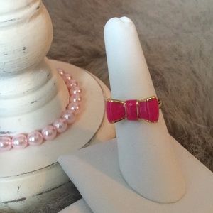 NEW!  Kate Spade ♠️ Pink Bow 🎀 Ring!  Size 6 🌸